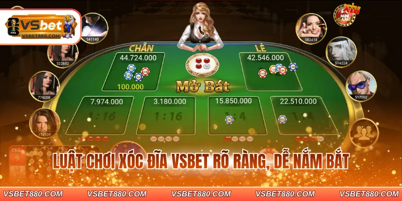 Luật chơi Xóc Đĩa VSBET rõ ràng, dễ nắm bắt