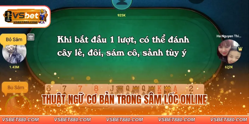 Thuật ngữ cơ bản trong sâm lốc online
